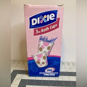 Dixie Pink Brown Polka Dots 3 oz Paper Bath Cups 2008 Discontinued Open Box